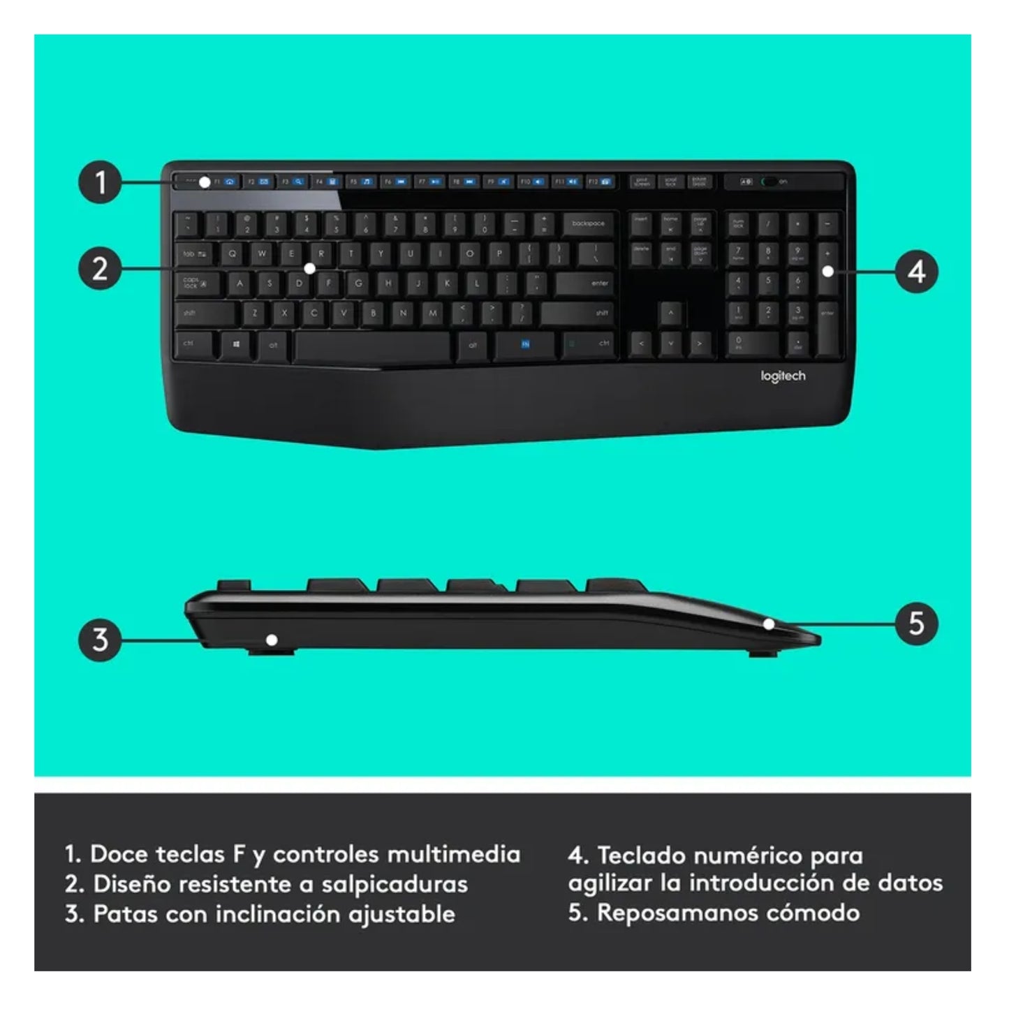 Combo Inalámbrico Teclado Y Mouse Logitech Mk345