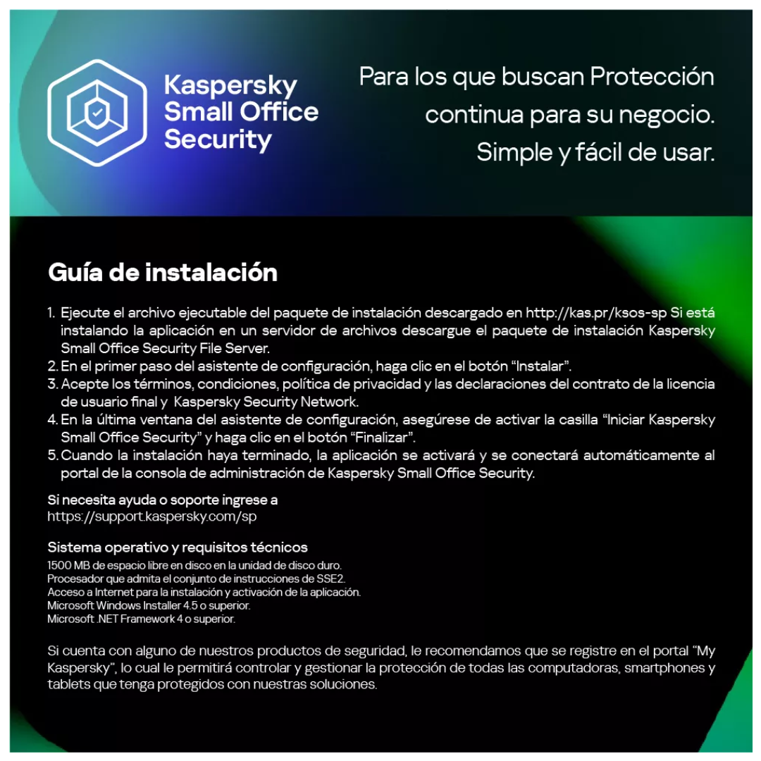 Kaspersky Small Office 25 Dispositivos 3 Servidores 3 Años