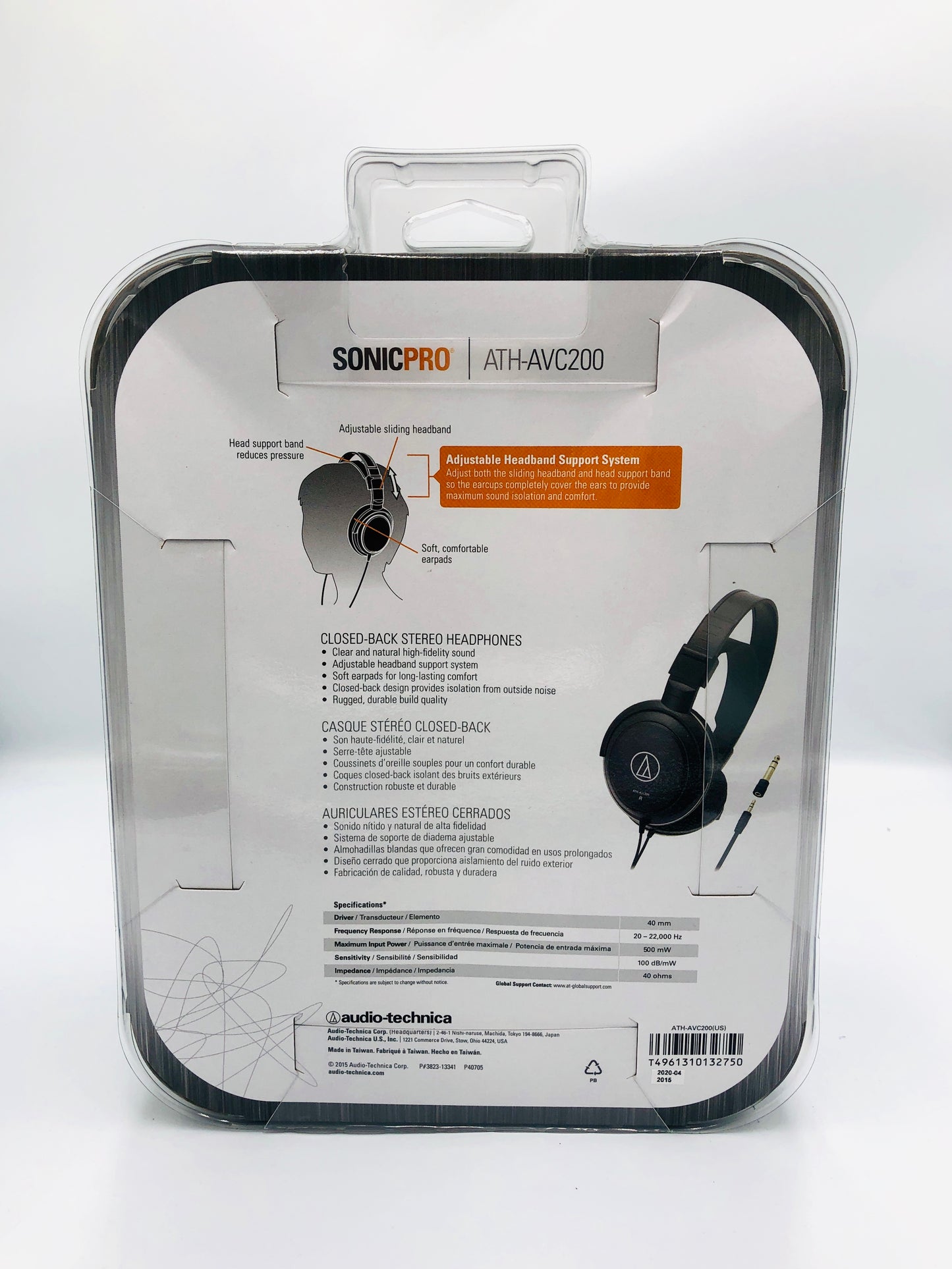 Audifonos Audio Technica Ath-avc200 Sonicpro Stereo