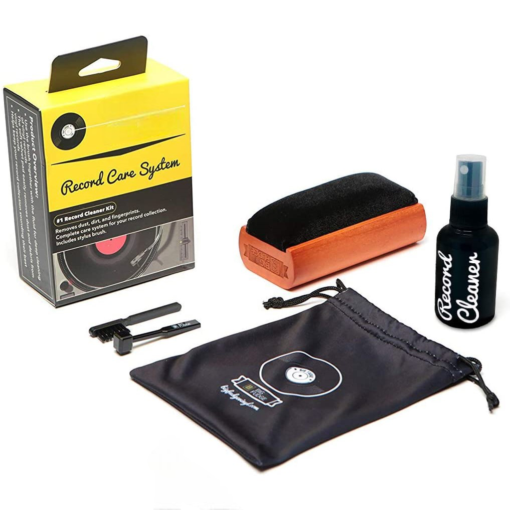 Kit Limpiador De Discos De Vinilo 4 En 1 Incluye Cepillo Big Fudge