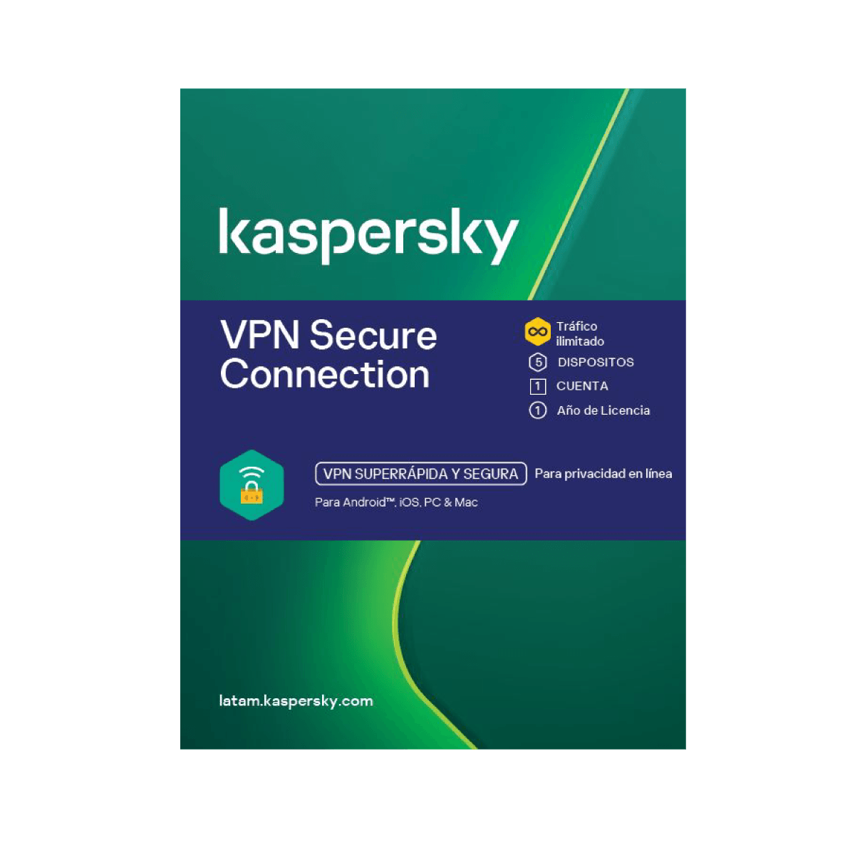 Kaspersky Vpn Ilimitada Secure Connection 5 Dispositivos 1 Año