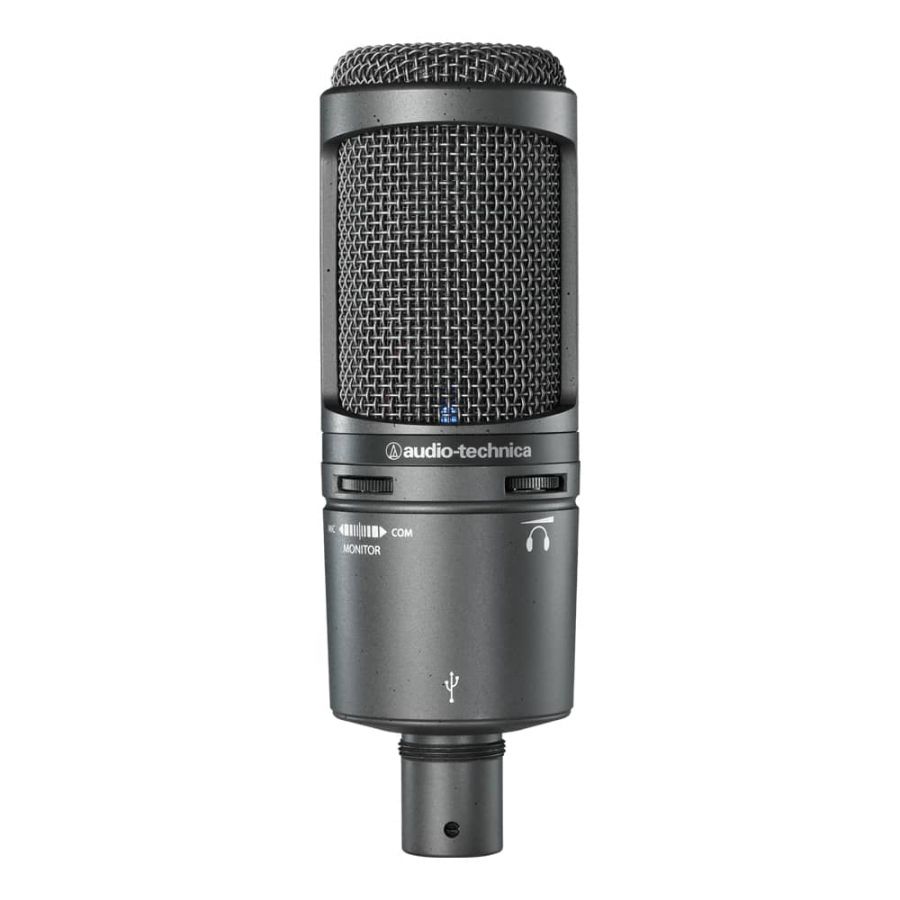 Audio Technica AT2020USB+ Kit de Micrófono de Estudio, Audífonos, Boom y cable USB