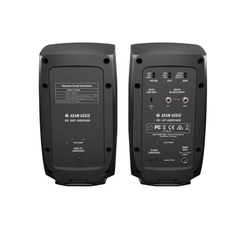 Adam Audio D3v Monitores Activos De Sobremesa - Negros