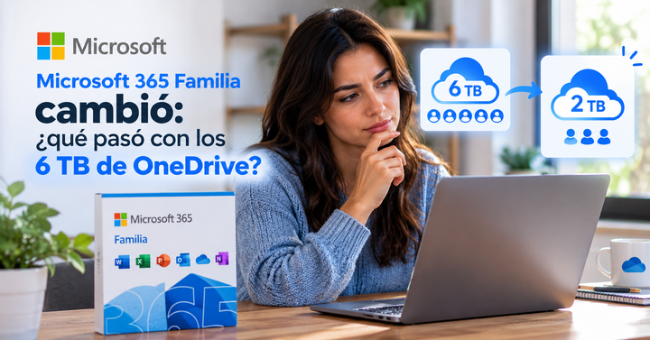 Microsoft 365 Familia cambió: ¿qué pasó con los 6 TB de OneDrive?