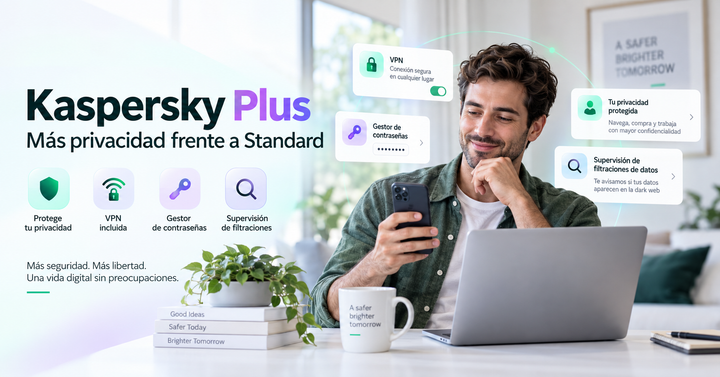¿Para quién es Kaspersky Plus y qué ventajas tiene frente a Standard?