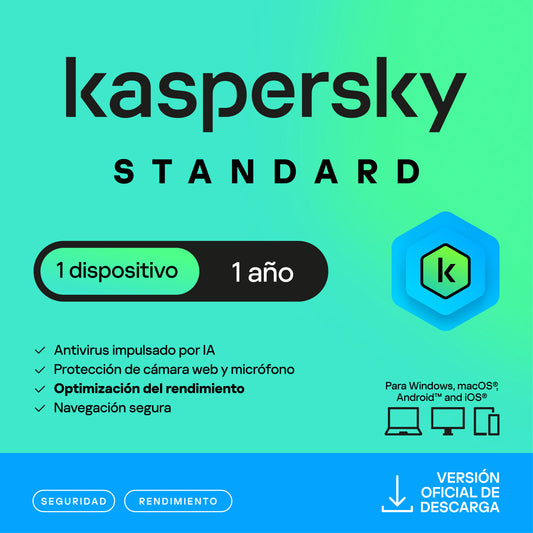 Kaspersky Standard 1 Dispositivo 1 año