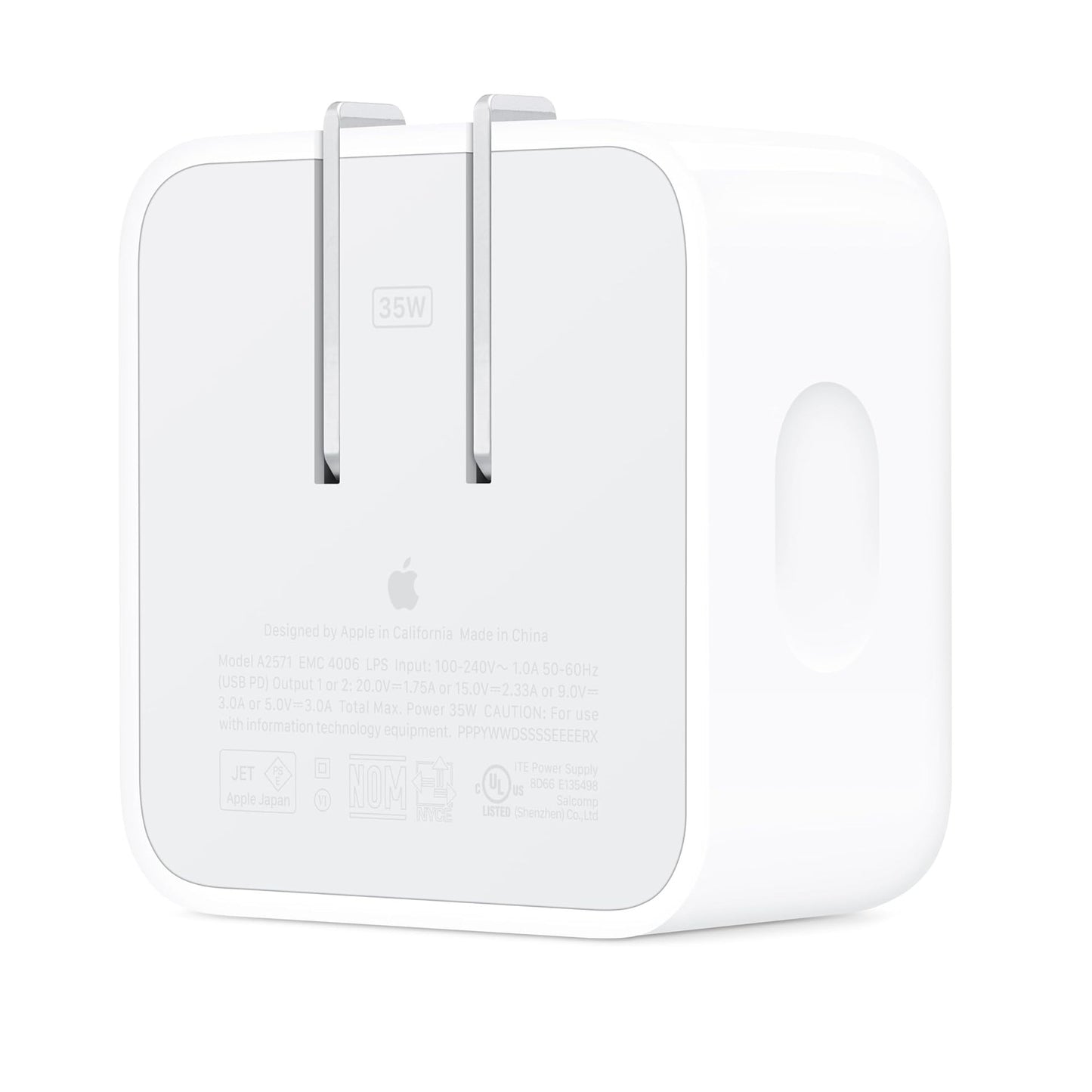 Apple Adaptador de Corriente Compacto 35W Doble Puerto USB-C Original