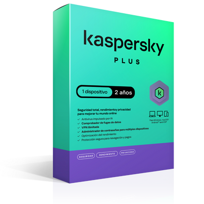 Kaspersky Plus 1 Dispositivo 2 años