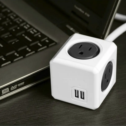 Multitoma Extension Cubo De 3.0 mts  con Puertos Usb