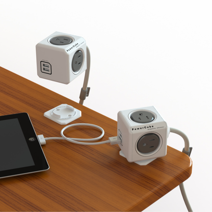 Multitoma Extension Cubo De 3.0 mts  con Puertos Usb