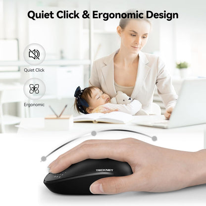 Mouse Inalámbrico Silencioso 2.4G Tecknet