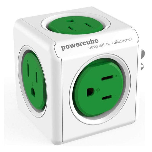 Multitoma Cubo Powercube 5 Salidas Verde