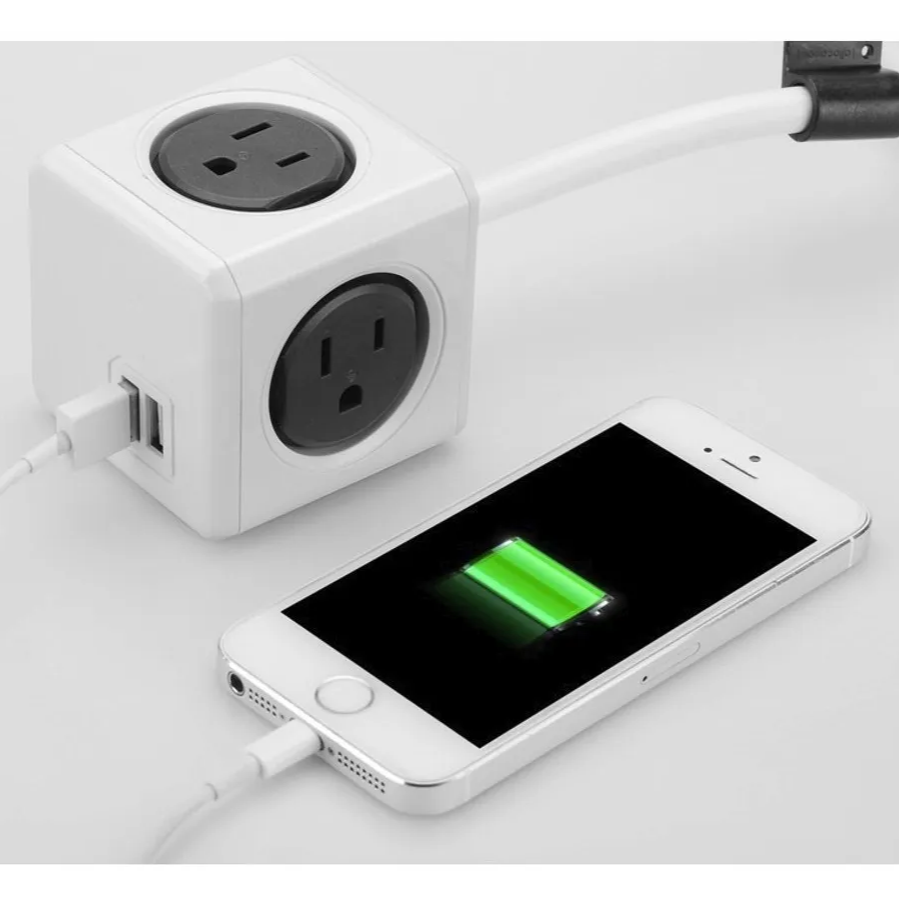 Kaspersky Premium 3 Dispositivo 1 Año + Multitoma Cubo De 3.0mts Gris Usb