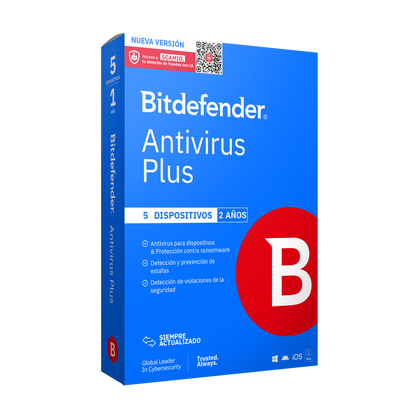 Bitdefender Plus 5 dispositivos 2 años Multiplataforma