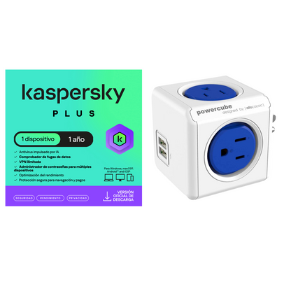 Kaspersky Plus 1 Dispositivo 1 Año + Multitoma 4 Entradas 2usb