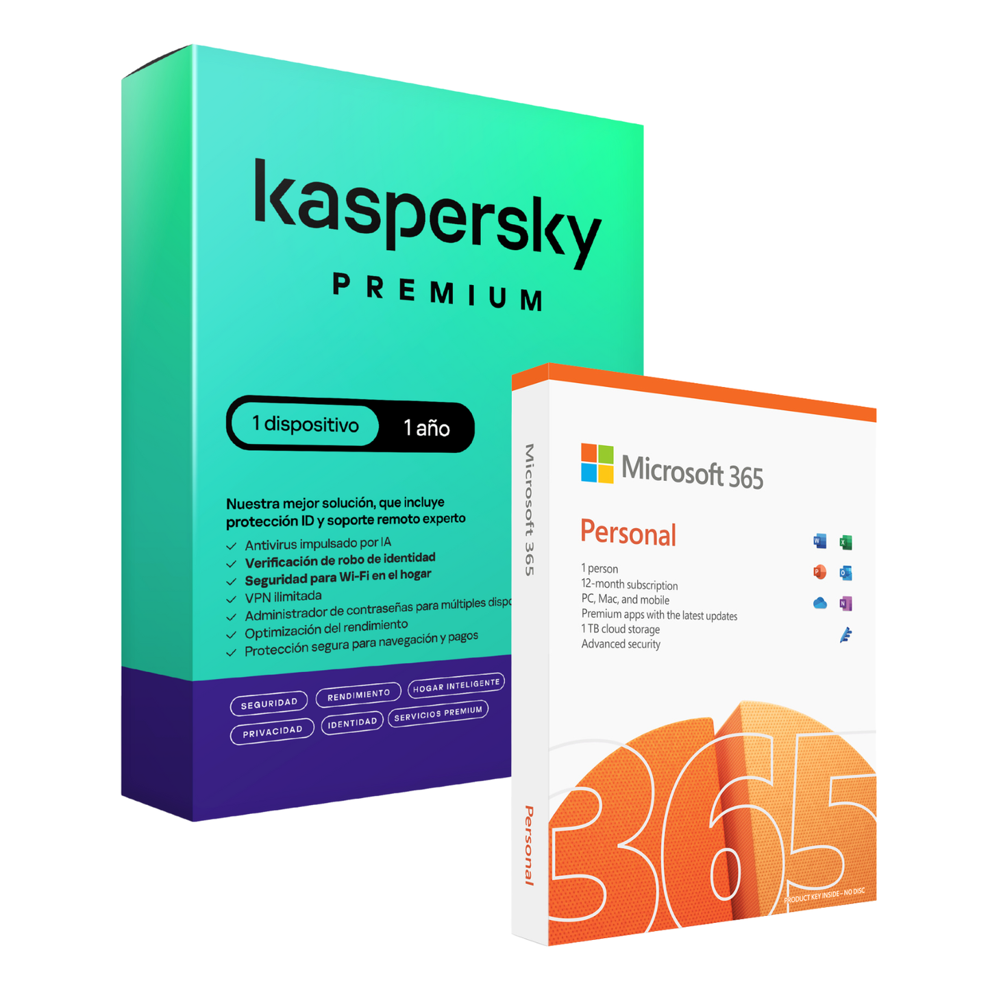 Kaspersky Premium 1 Dispositivos 1 Año + Microsoft Office 365 Personal