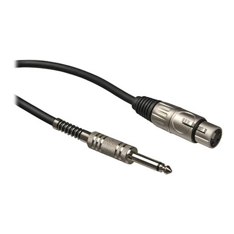 Cable para micrófono Dinámico Audio-Technica  plug 1/4" a XLR hembra de 7.6 metros