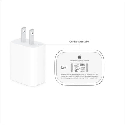 Cargador Original Apple Usb-c 20w Carga Rapida Para iPhone