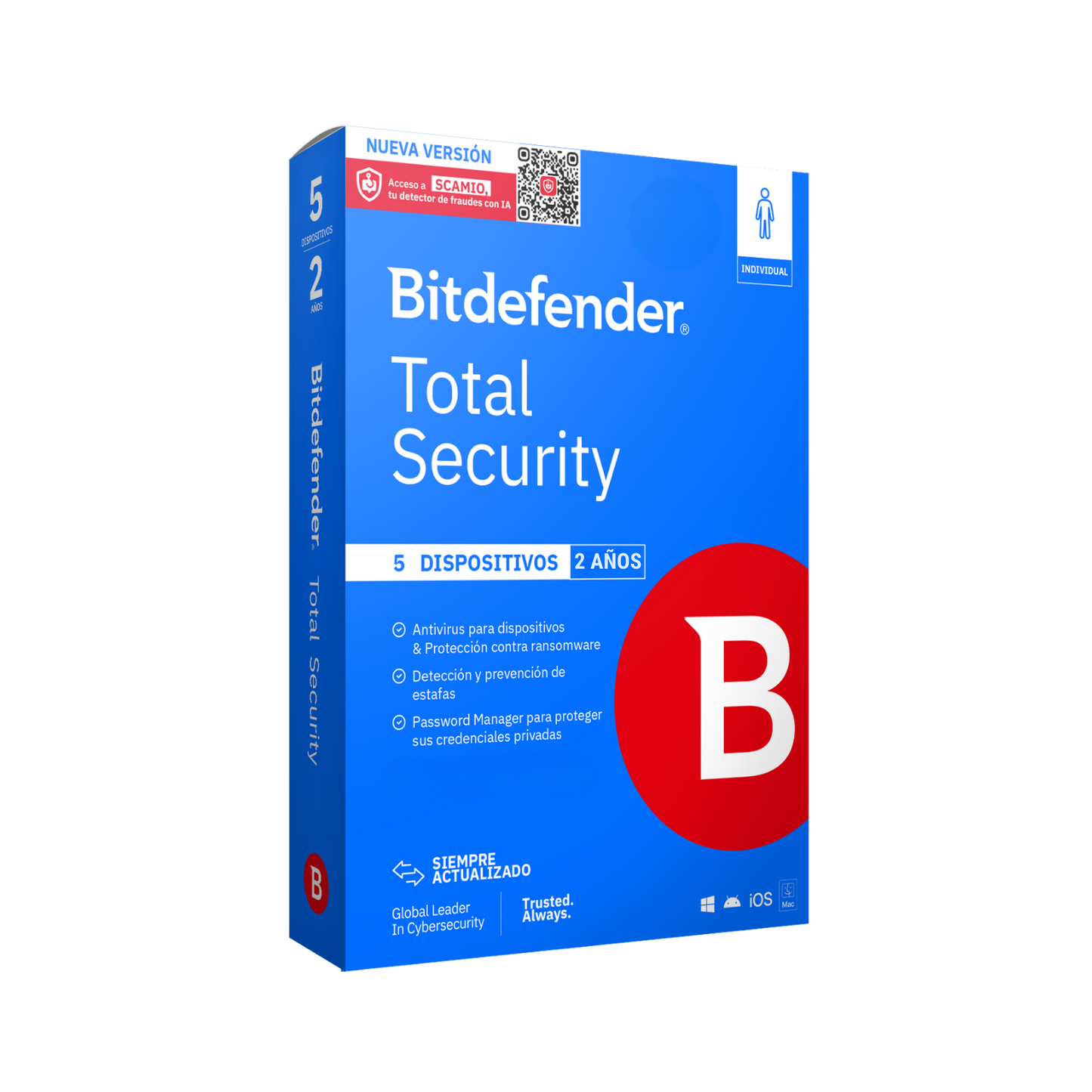 Bitdefender Total Security 5 dispositivos 2 años